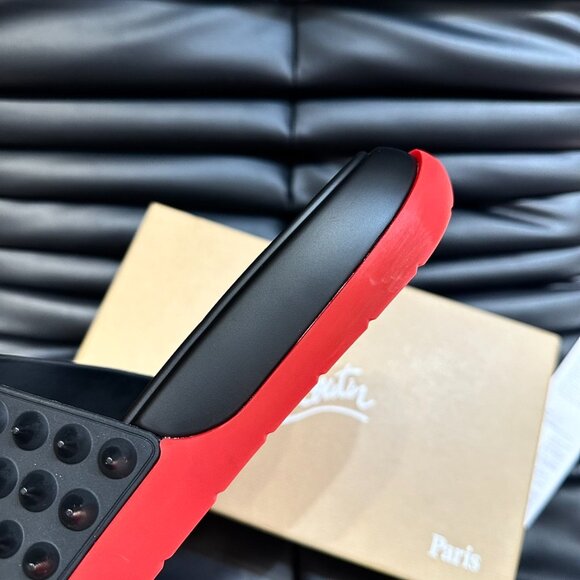 CHRISTIAN LOUBOUTIN RUBBER MULE SLIDE SANDALS MEN - Picture 9 of 9